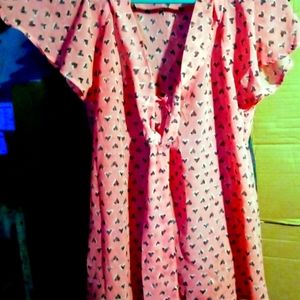 Beautiful Blouse W/Hearts